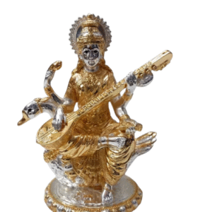 Silver saraswati statue