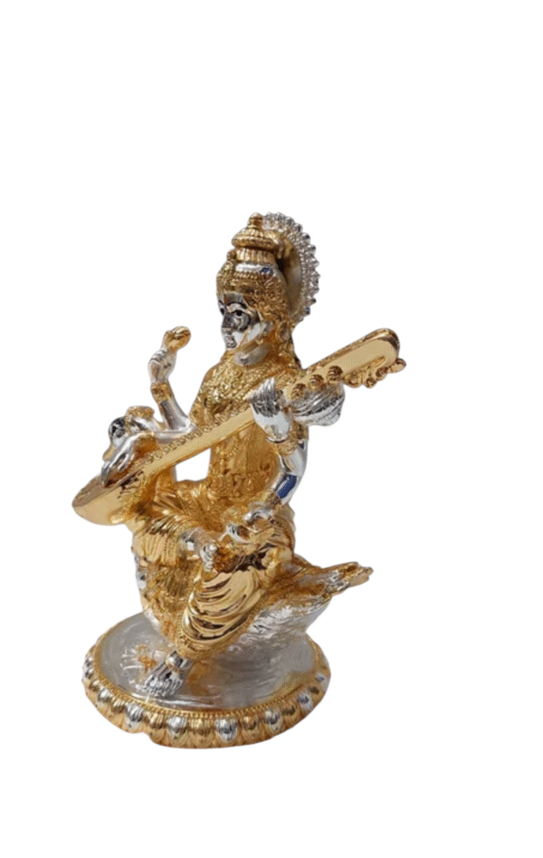 Silver saraswati statue - Image 2