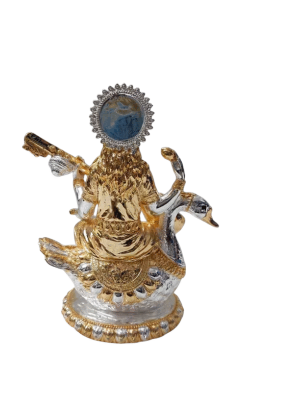 Silver saraswati statue - Image 3
