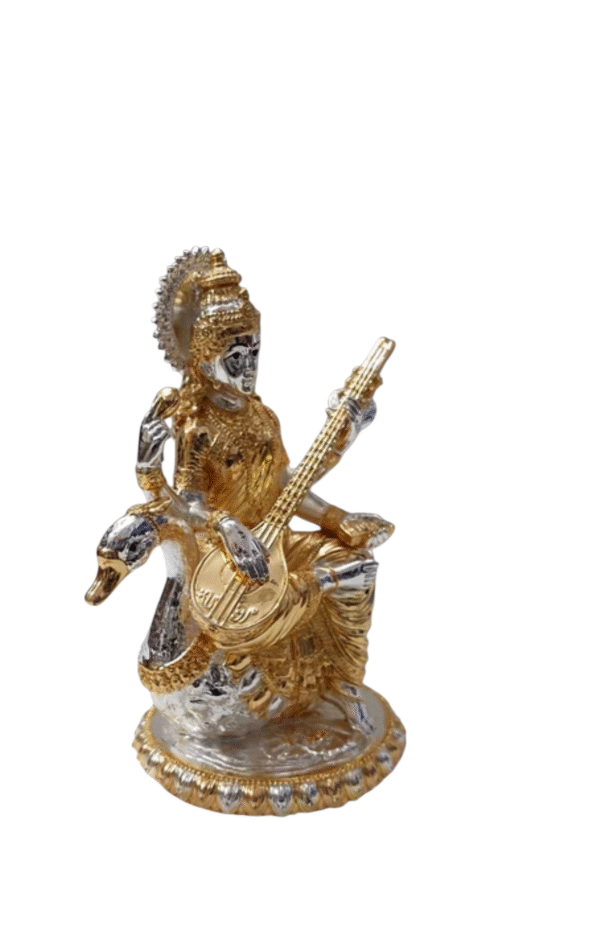 Silver saraswati statue - Image 4