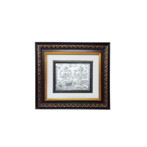 Lord Ganesha and Goddess Lakshmi Silver Photo Frame