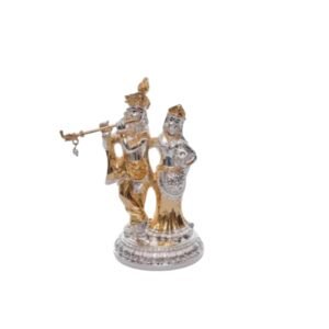 Silver Radha Krishna Statue