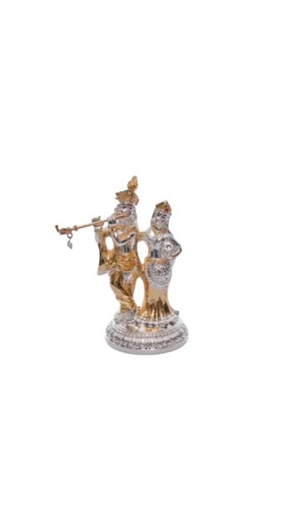 Silver Radha Krishna Statue