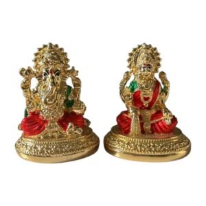 Laxmi ganesh silver murti