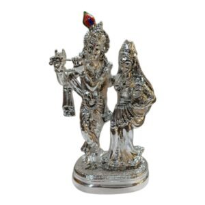 Radha Krishna silver statue