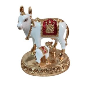 Kamdhenu Silver Statue