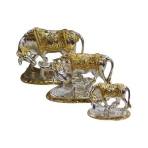 Kamdhenu Silver Statue